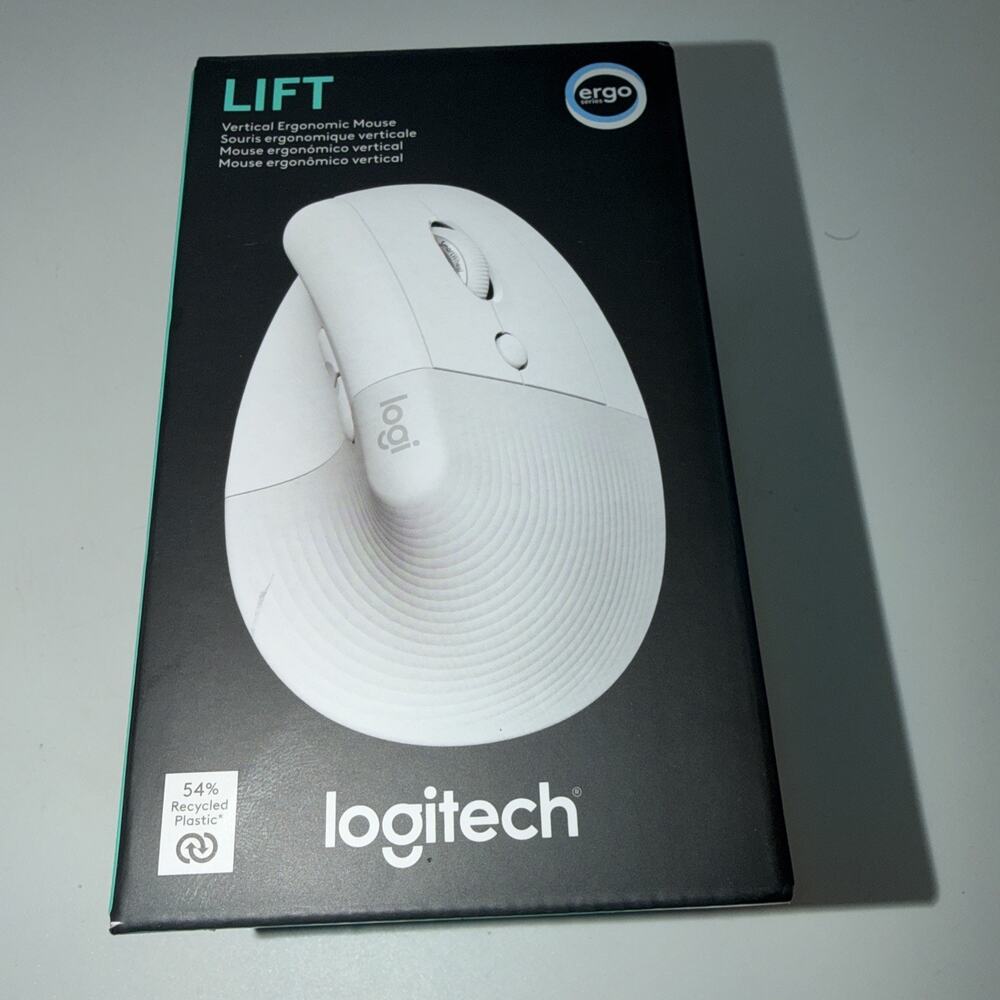 Logitech Lift Vertical Ergonomic Mouse, Wireless, Bluetooth or Logi Bolt USB